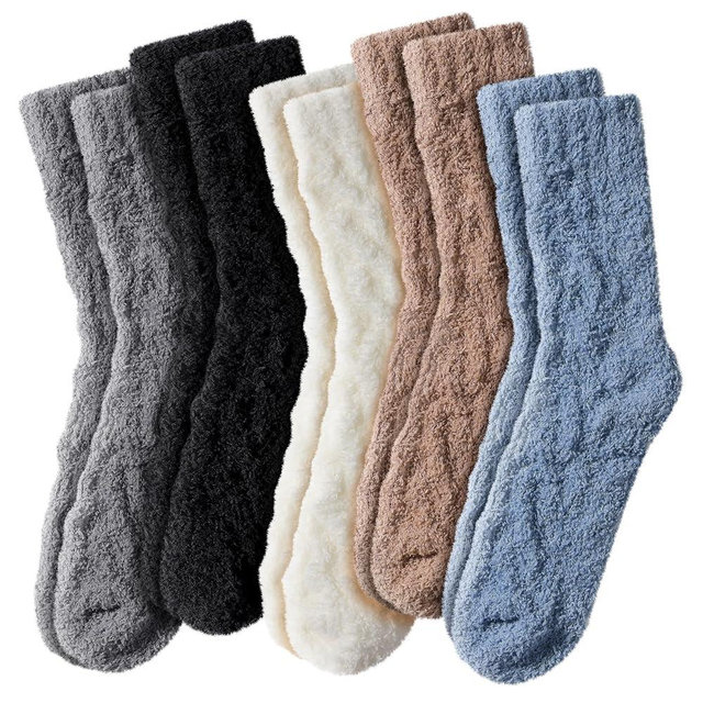 5 Pairs Fuzzy Socks for Women - Fluffy Socks Winter Warm Comfy Socks Women Gift for Women
