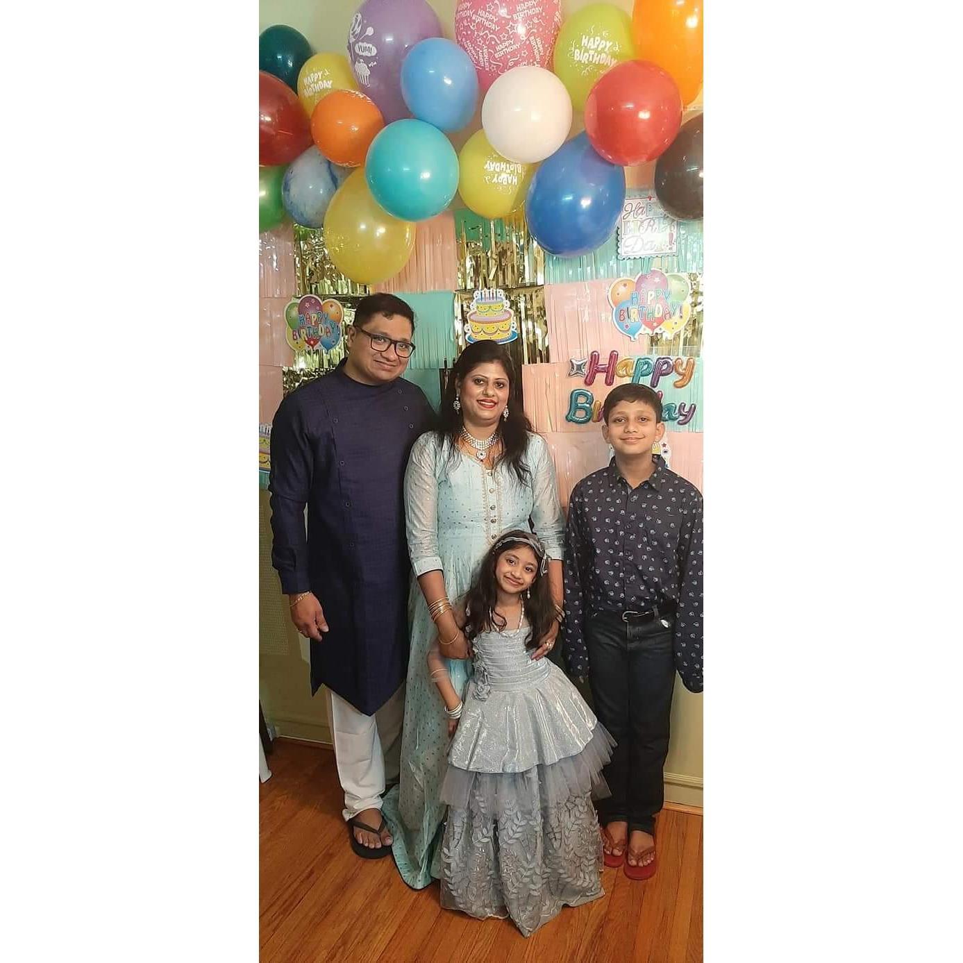 Tinu's cousin brother and family from Canada