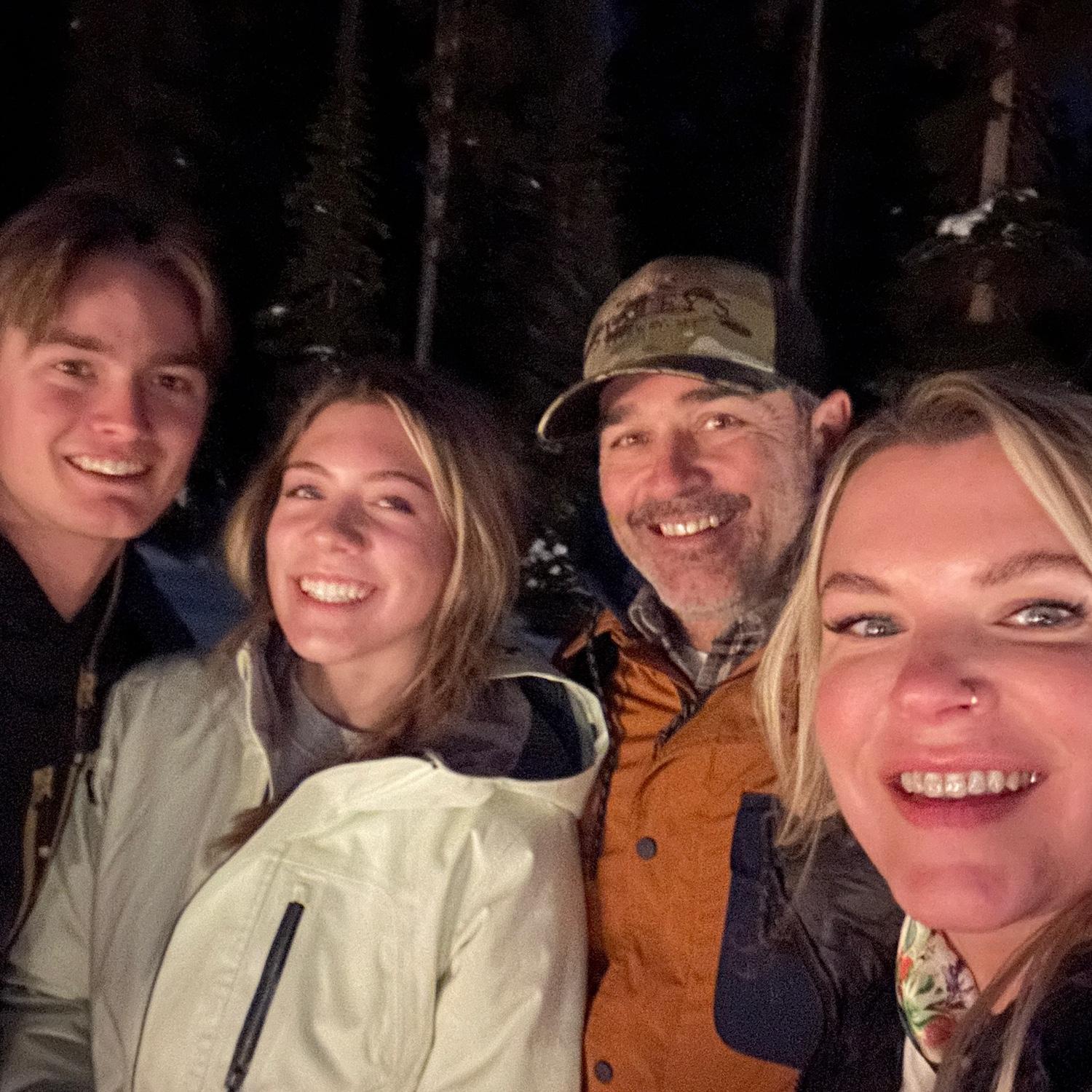 Christmas yurt dinner.