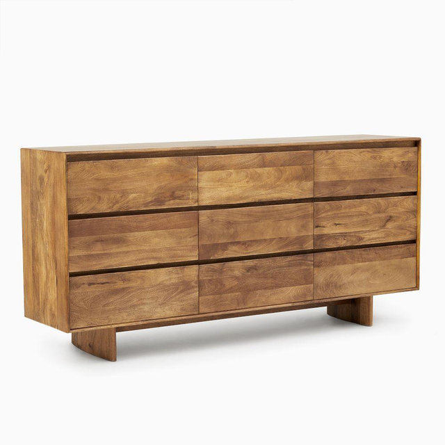 Anton Storage 9 Drawer Dresser, Burnt Wax