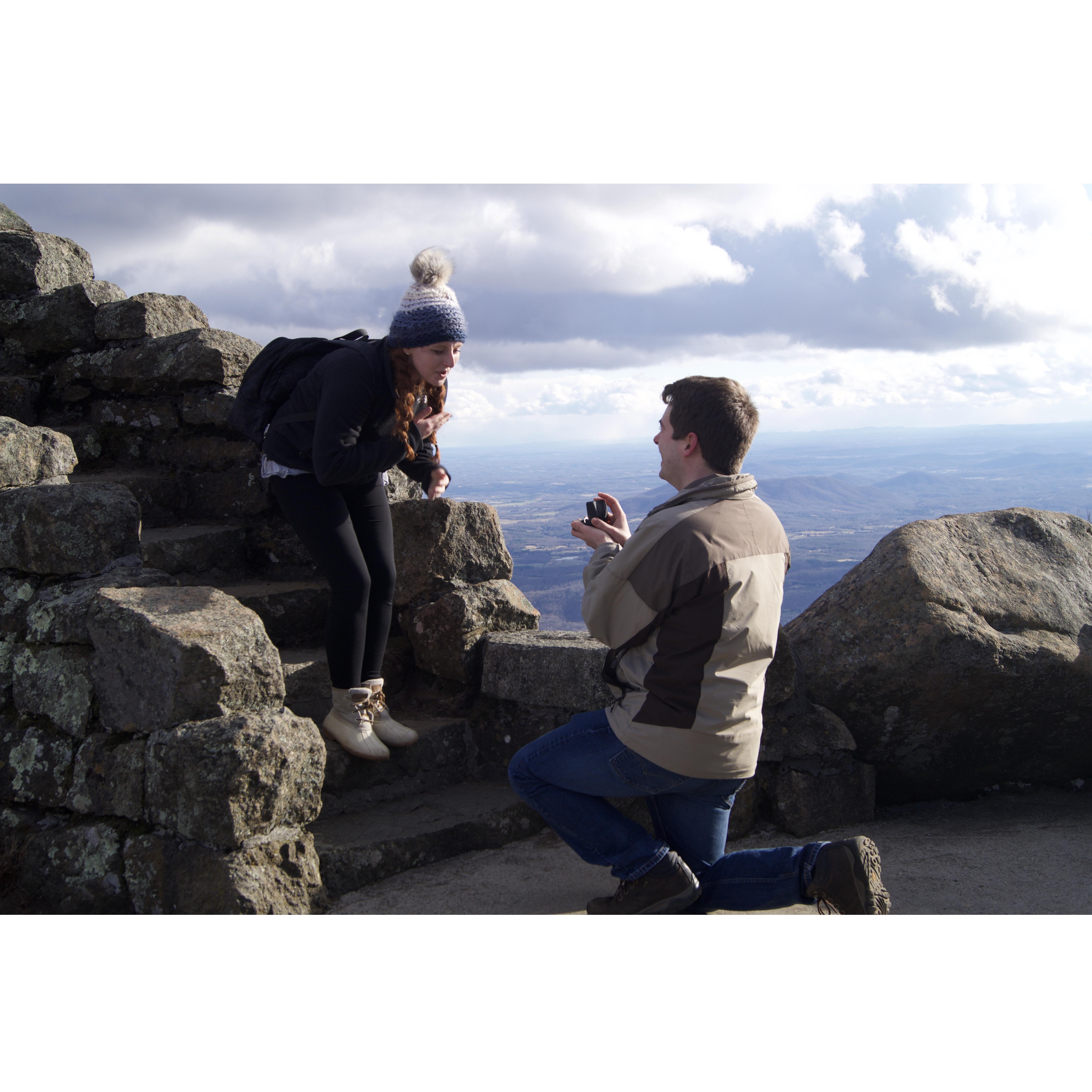 This is the exact moment when I popped the question!