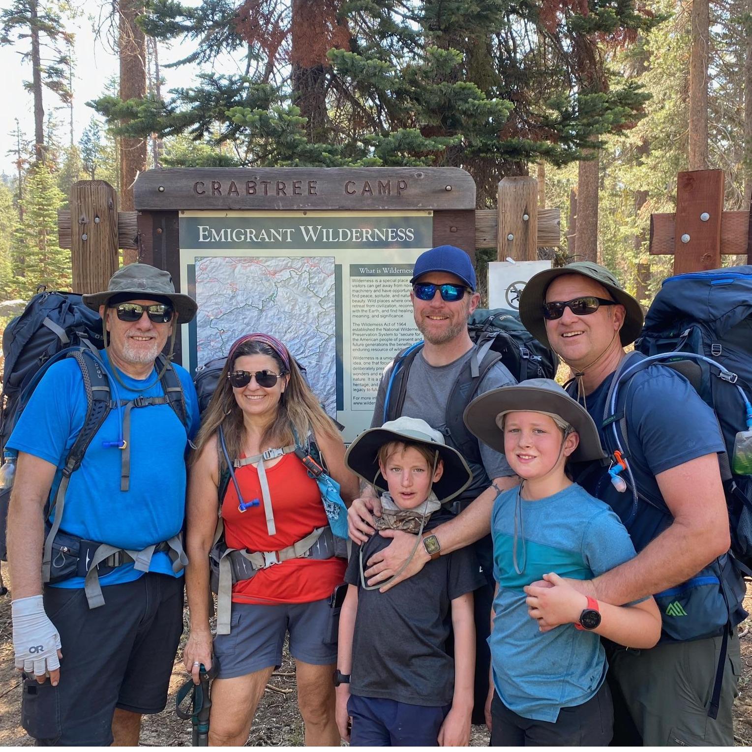 Boy's first backpacking trip