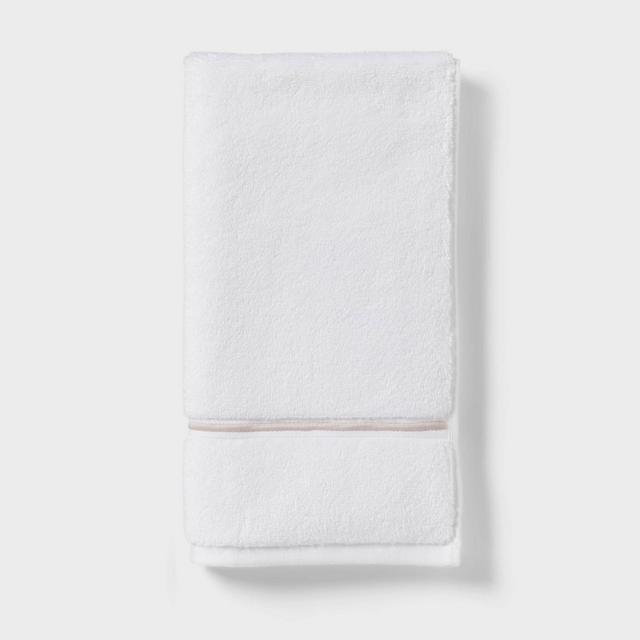 Spa Plush Hand Towel Light Gray Embroidered - Threshold™