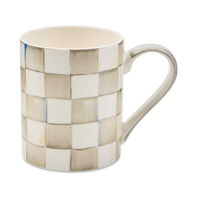 MacKenzie-Childs Sterling Check Porcelain Mug