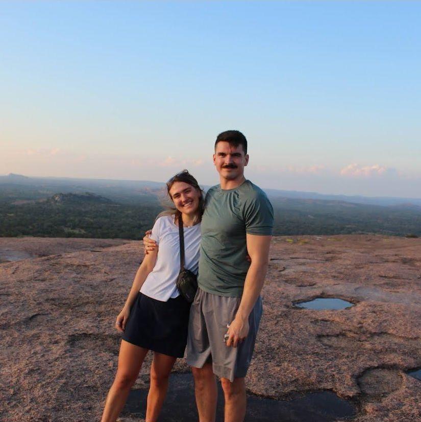 Hiking in Texas at Enchanted Rock State Park.