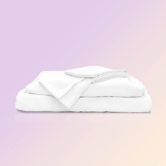 Sheets Giggles 100% Eucalyptus Lyocell Sheet Set. Our All-Season Eucalyptus Sheets are Responsibly Made, Naturally Cooling, Super Soft, Moisture-Wicking, Chemical-Free- Queen, White
