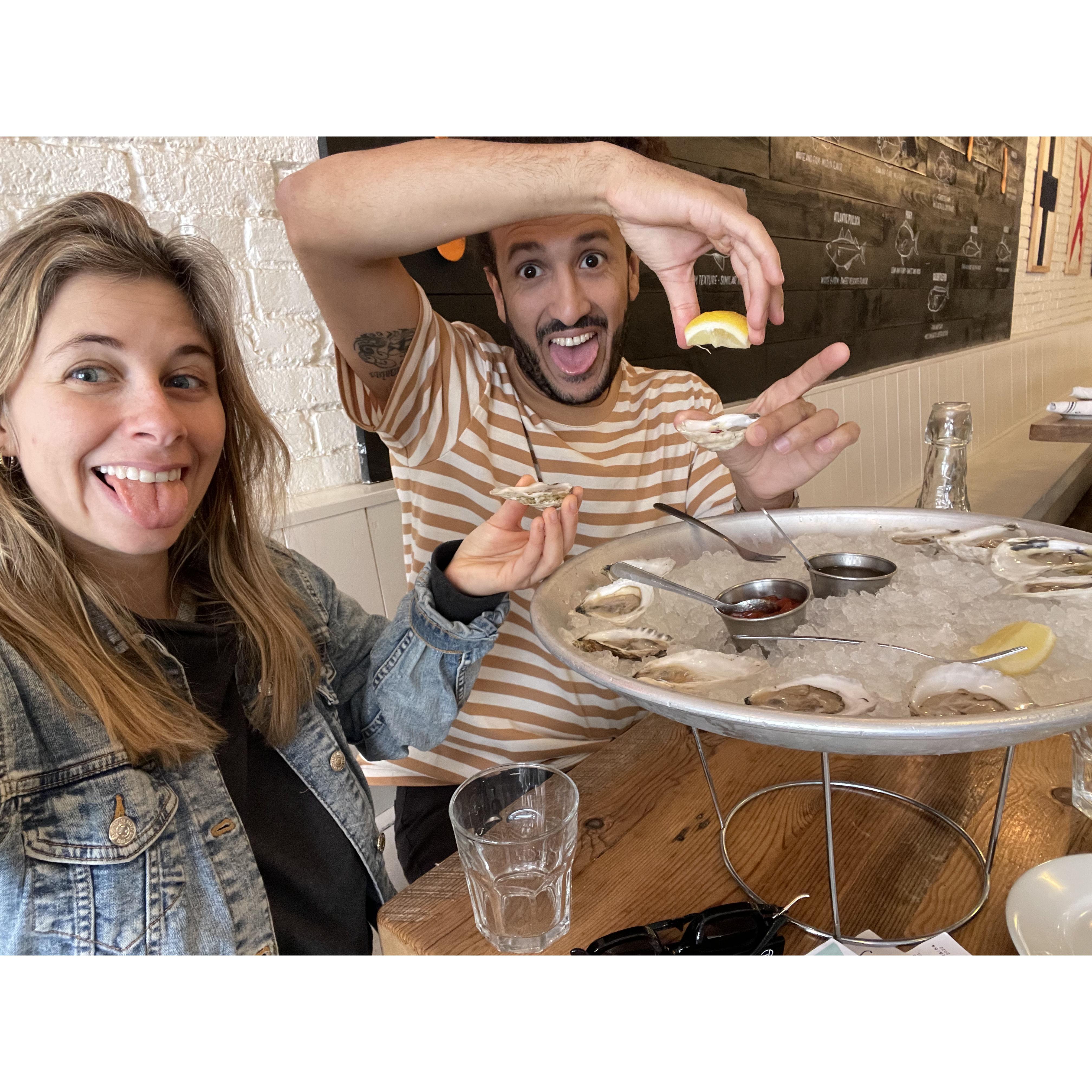 We adore seafood and oysters. This was a place right outside of Chelsea Market.