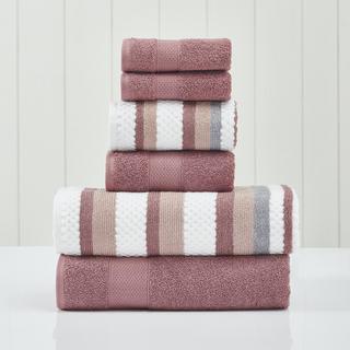 Pax 6-Piece Yarn Dyed Jacquard Towel Set