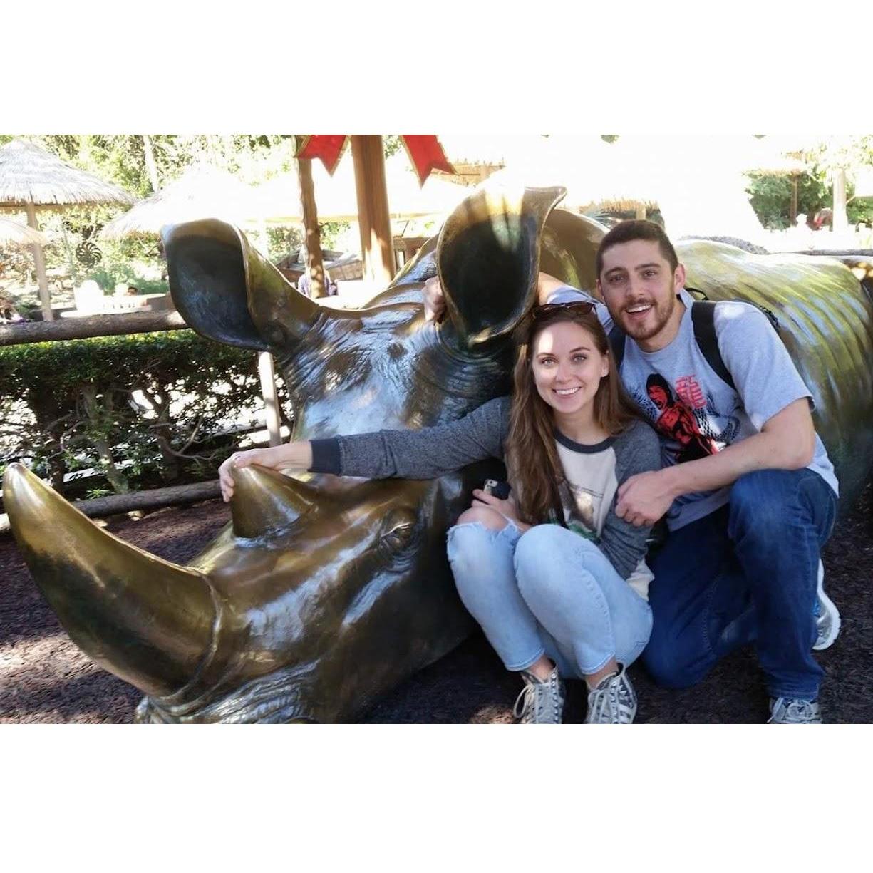 Surprise trip to the San Diego Zoo to visit the rhinos!