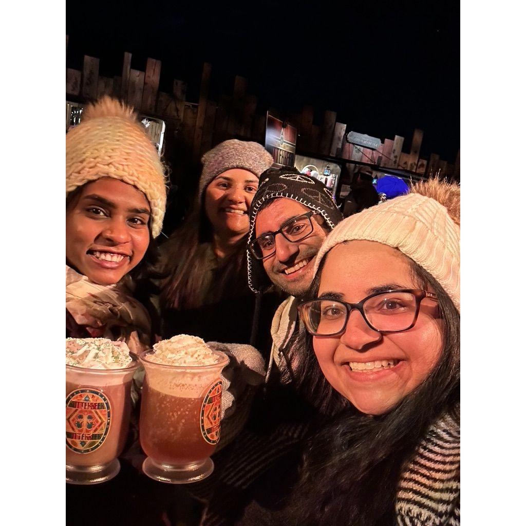 At Happy Potter lightshow with Karen and Carmen!