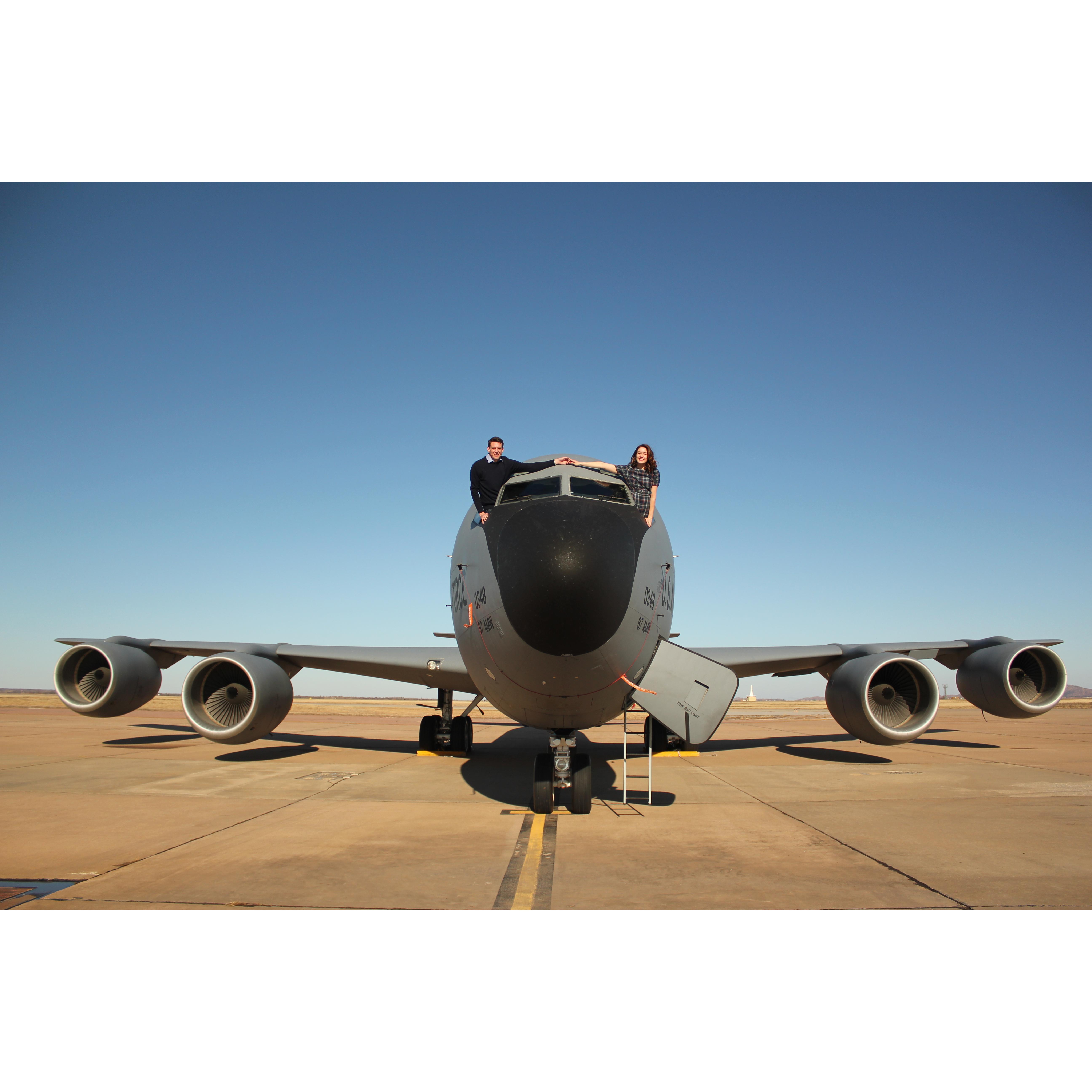 Matthew shows Tiffany his Air Force job for the first time in December 2019.