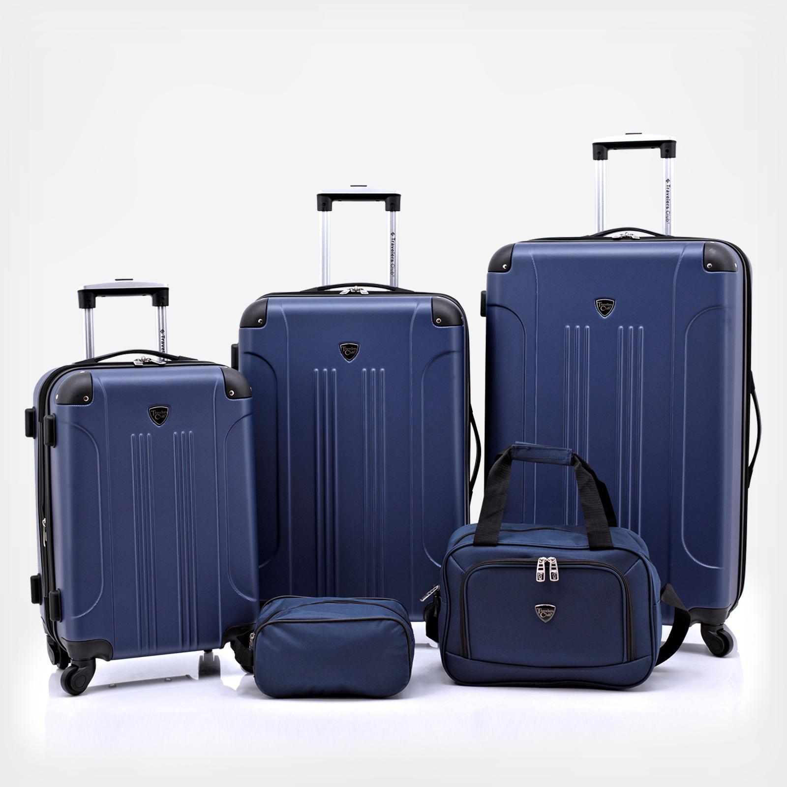 Travelers Club Austin 4 Piece Hardside Luggage Set - Blue