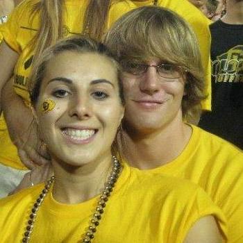 Baby Hannah and baby Blue during our first CU buff football season in 2009. #Love@folsomfield