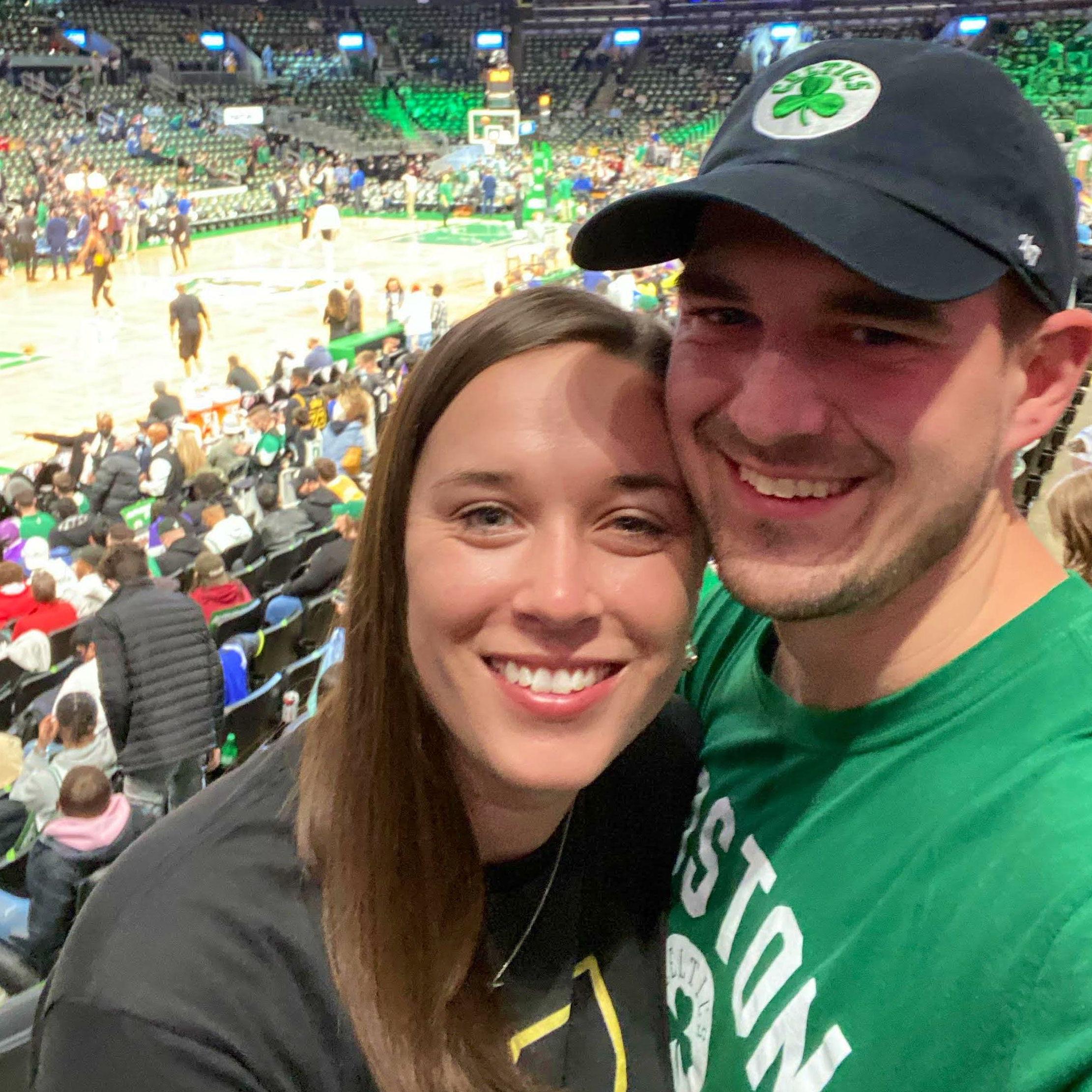 Lakers/Celtics game for our anniversary! We got to see Carmelo & LeBron play.