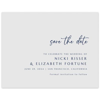 Grey Spring Wedding Digital Save the Date - Mondelli Landscape