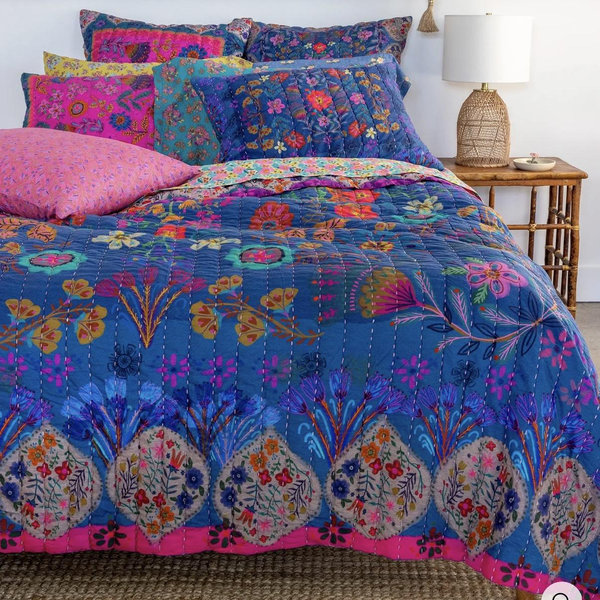 Bungalow Reversible Cotton Quilt - Magic Folk Garden