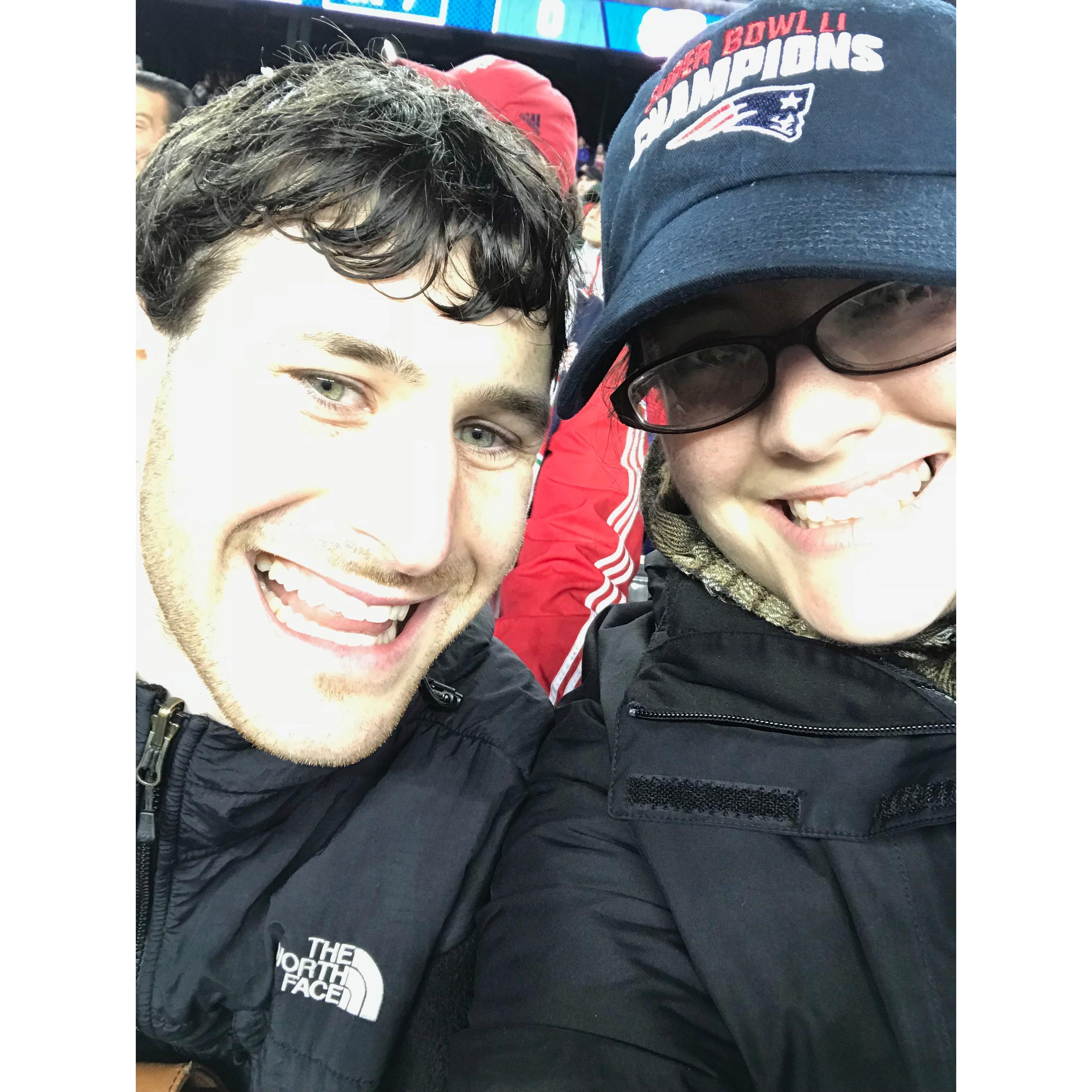Front row at the Revs game at Gillette!