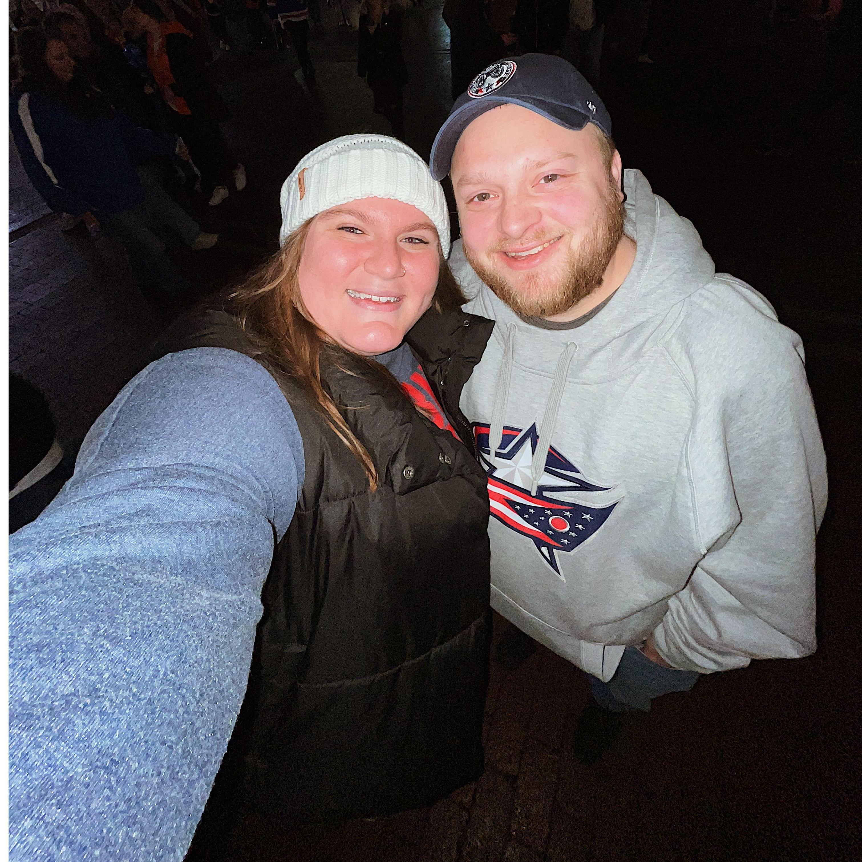 Our first Blue Jackets game together