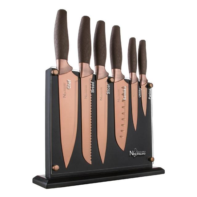 New England Cutlery 7-Pc. Titanium Coated Cutlery Set