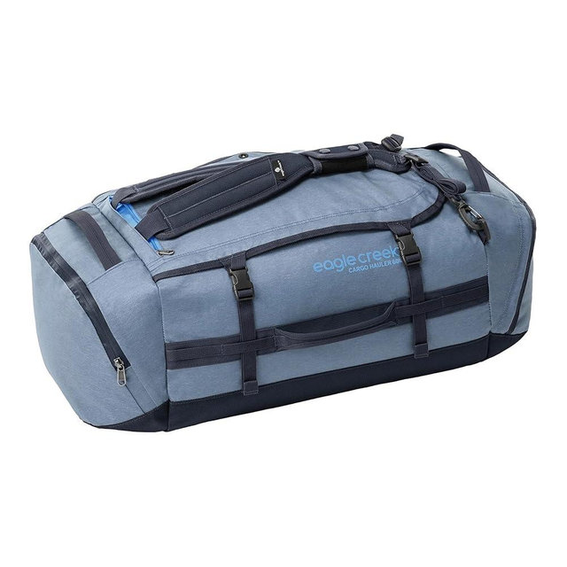 Eagle Creek Cargo Hauler Duffel Bag - Carry-On Duffel Bag for Travel - Easy Access Compartments - Lockable Zipper Opening - Water Resistant - Glacier Blue - 60L