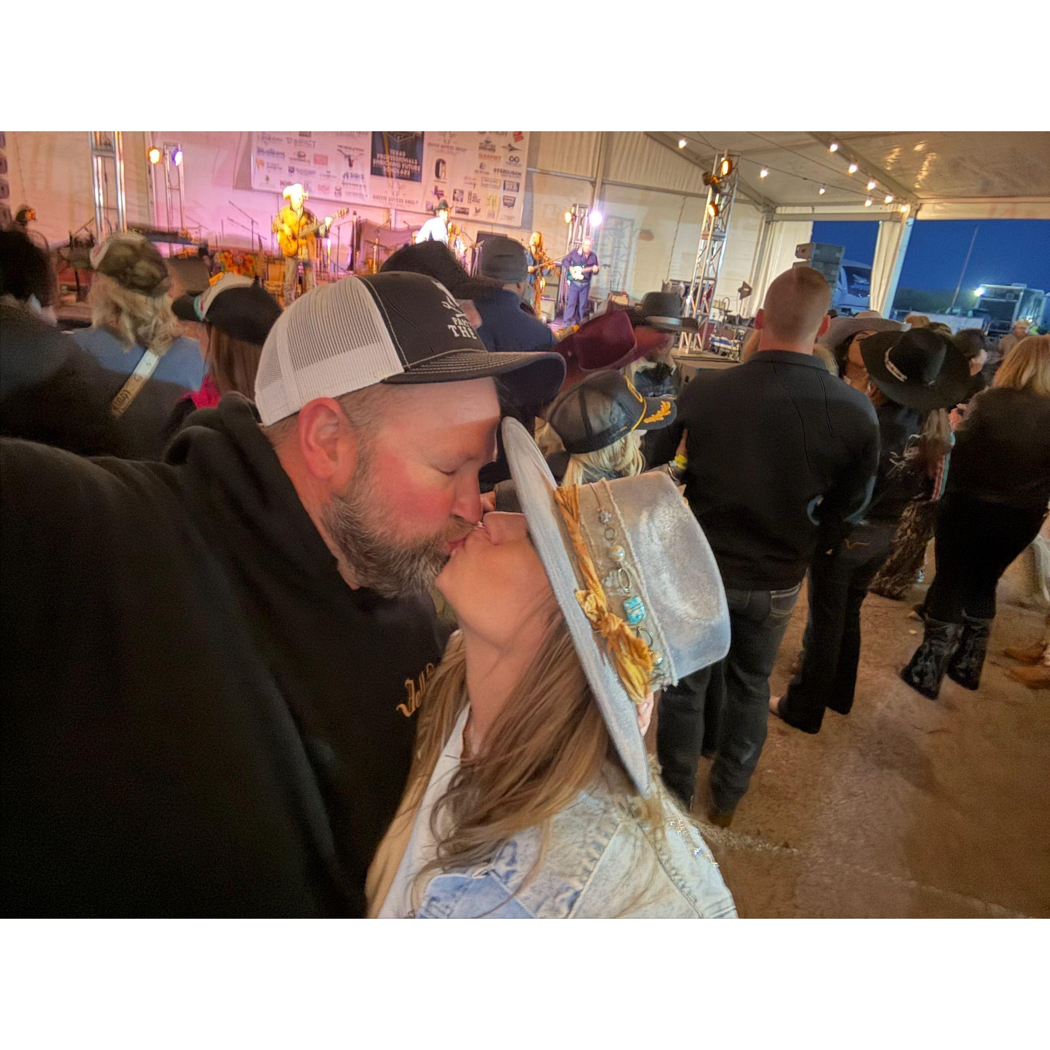 At BBQ Austin in our Party at the Pit Tent! Robyn is the current President of 501c3 that host the event. It was certainly a party all weekend long!