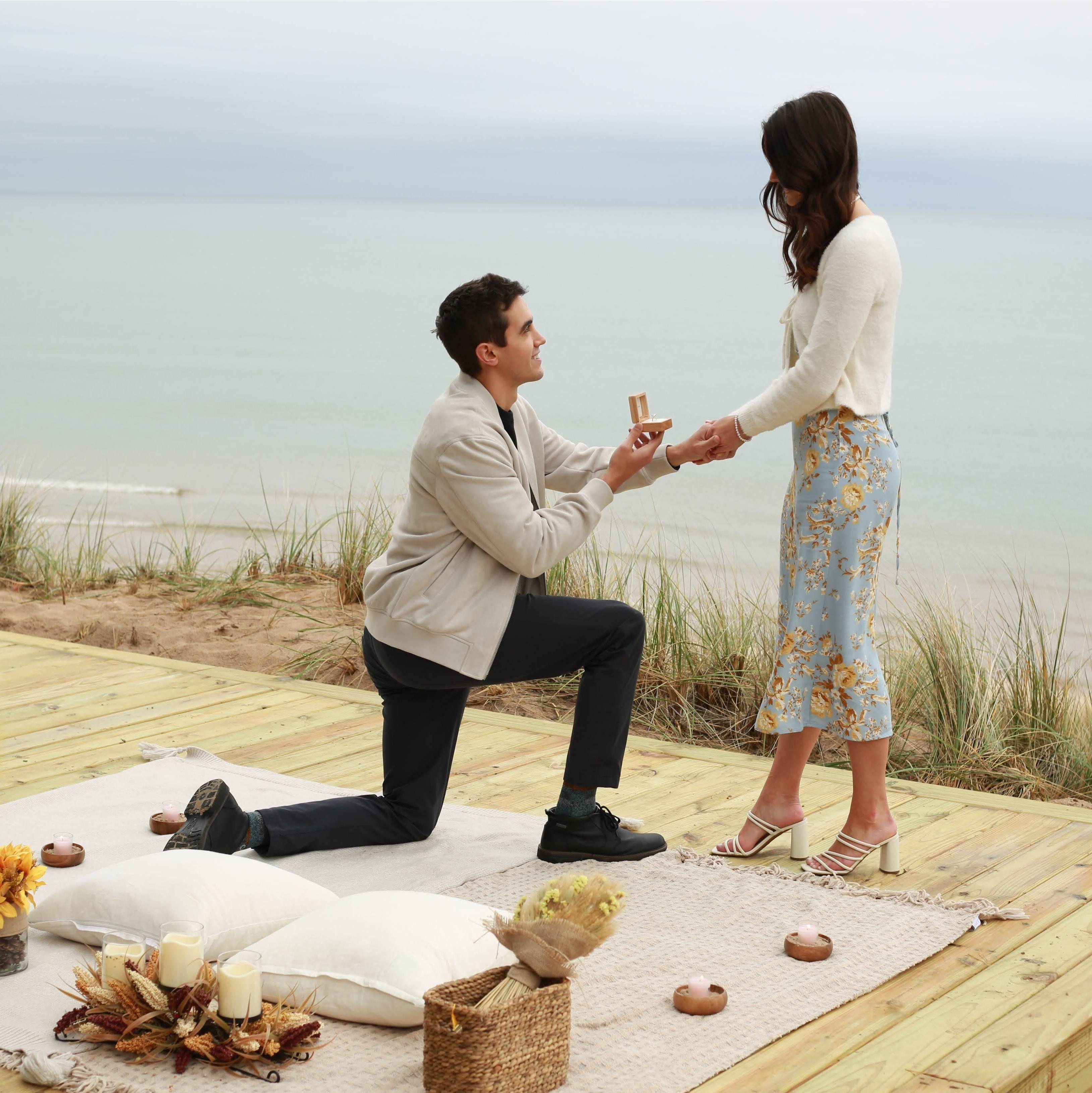 10.21.23 Kian proposes at Braelyn's family's lake house in MI