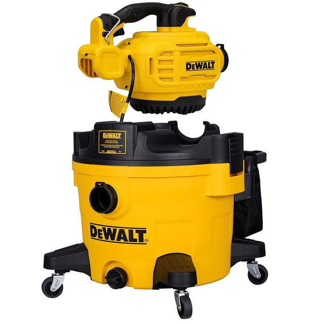 DEWALT Shop Vacuum Wet and Dry Vac with Detachable Leaf Blower, 3 in 1 Heavy Duty Wet Dry Vacuum Cleaner 9 Gal for Home, Garage, Car, Workshop, Jobsite, Lawn Care, Yard, Patio, 5 Peak HP, DXV209P