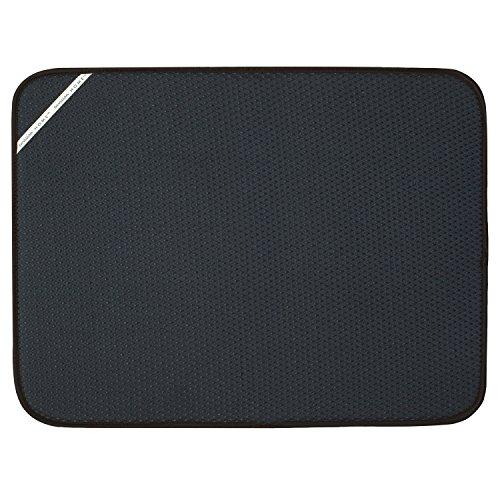 Envision Home 432801 18 24-Inch Microfiber Dish Drying Mat, X-Large, Black, XL