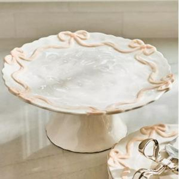 Benedita Bow Ceramic Stoneware Cake Stand