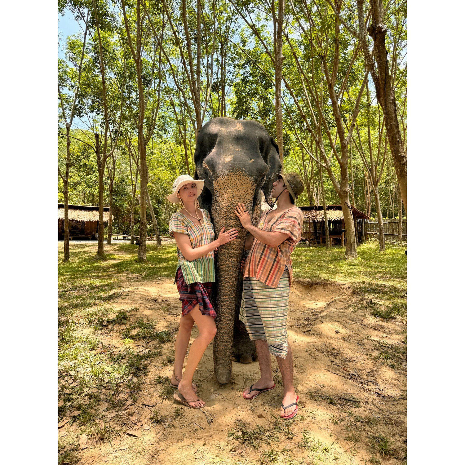 At an elephant sanctuary in Thailand!