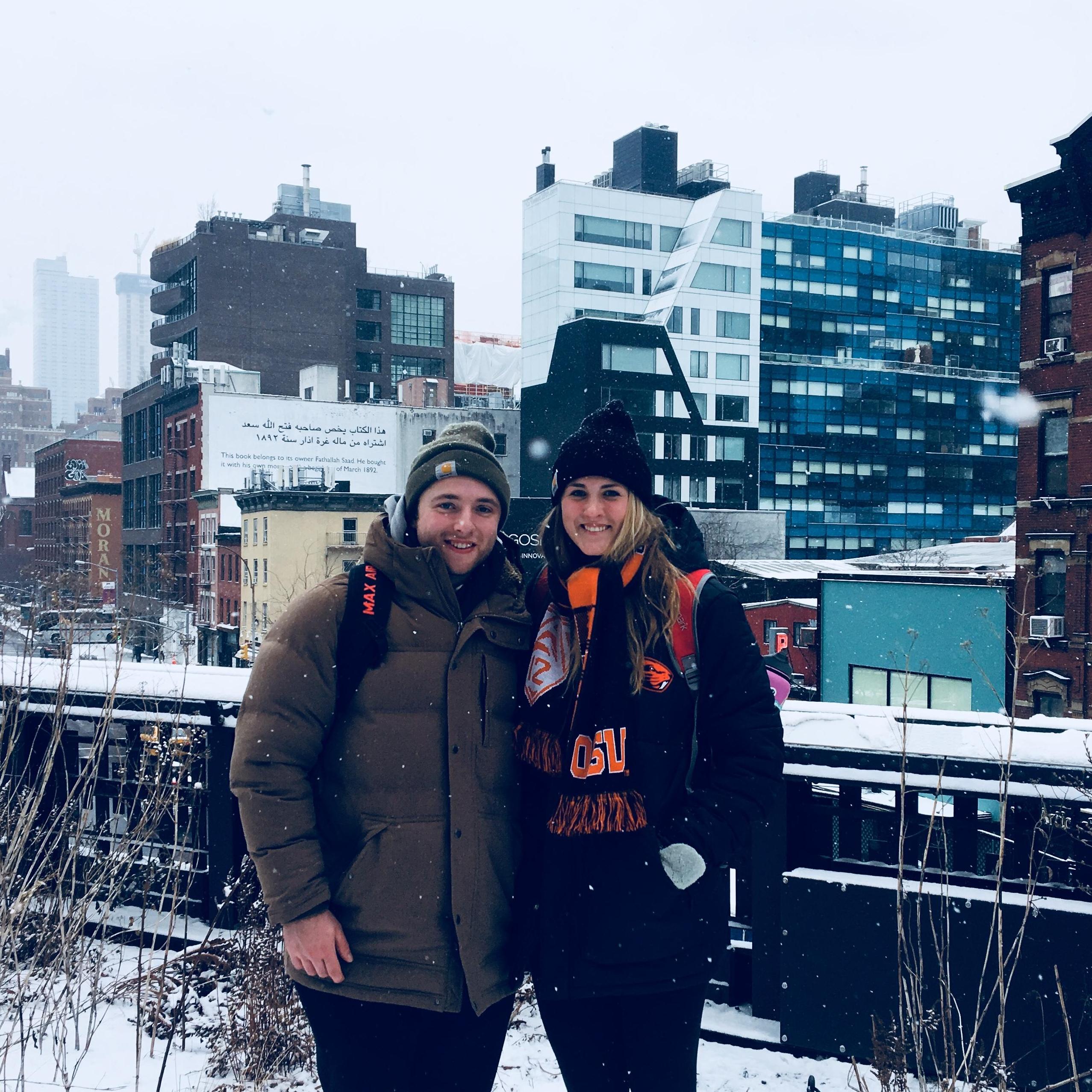 Day after Engagement on the Chelsea High Line in NYC
