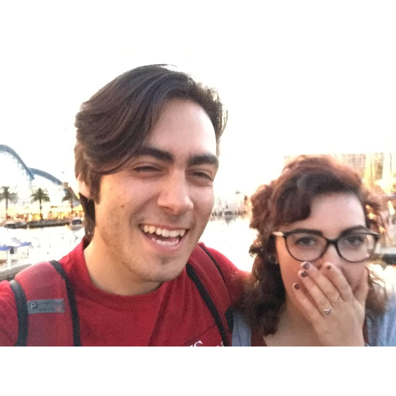 in california adventure on spring break 2016! we had been dating exactly one month, and the next day, we drove up to the bay area to officially meet each other's parents