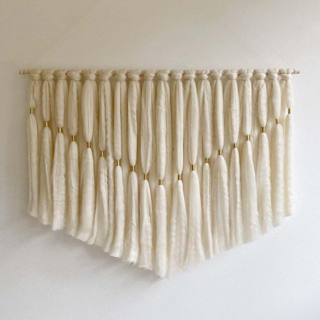 Sunwoven Roving Wall Hanging Wool Medium Ivory Woven