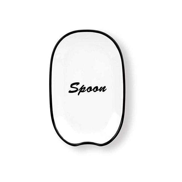 Ceramic Spoon Rest for Kitchen Stove Top - Modern Farmhouse Kitchen Decor - Easy to Clean - Anti-Rust Porcelain Holder - Heat Resistant - Dishwasher Safe - Compact for Easy Storage - By Kitchendao