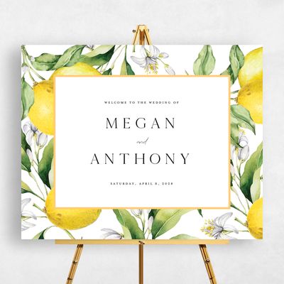 White Wedding Sign - Praga Landscape