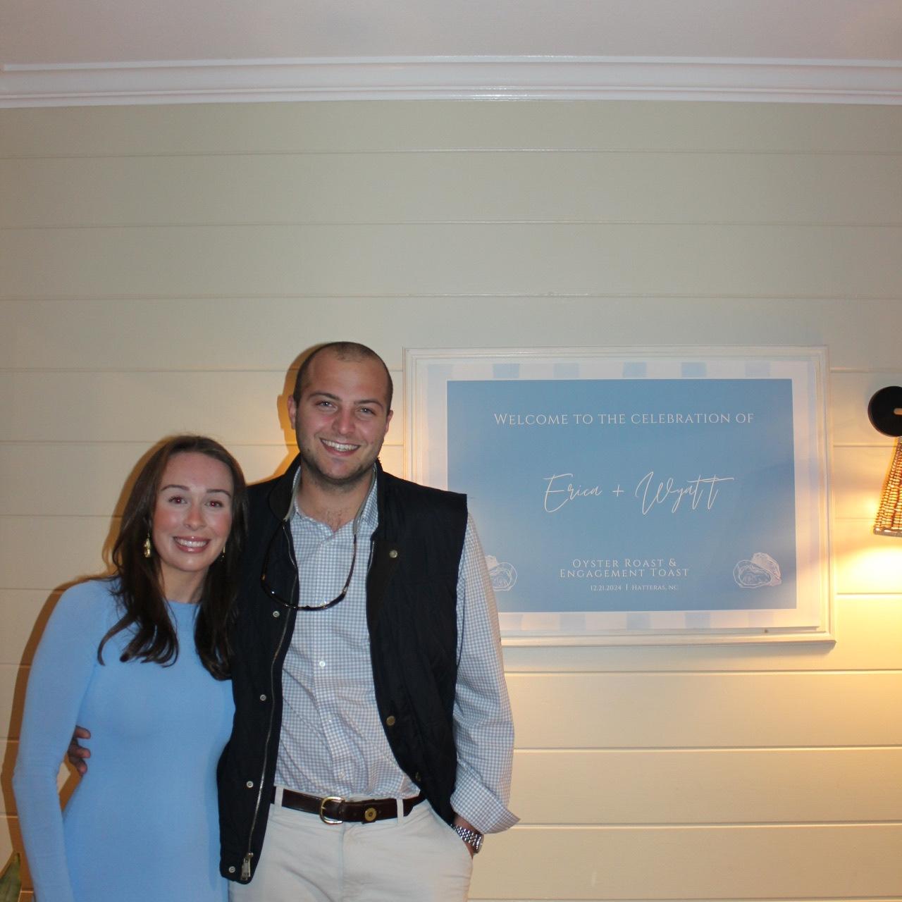 Oyster Roast and Engagement Toast party in Hatteras!