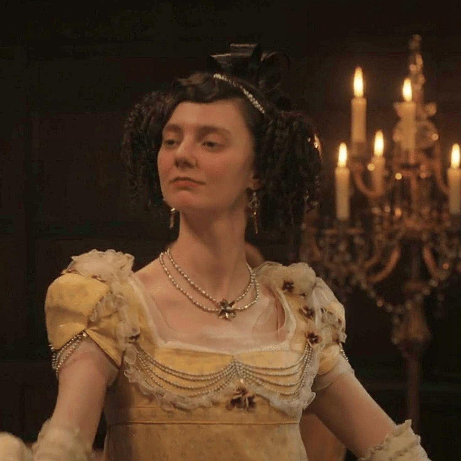 This is the dress I wore at a ball in Bath where Mr. Elton and I first danced. The gown I am wearing my sister purchased near Maple Grove.