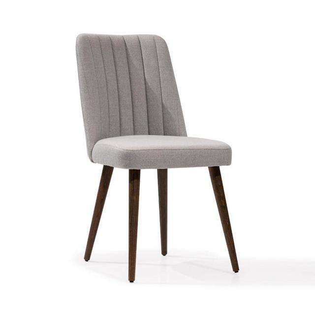 MELAGIO Modern Upholstered Dining Chairs Set of 2 - Wood Leg, Comfy Accent Side Chairs for Dining Table - Performance Fabric - Tool-Free Easy Assembly - Farmhouse Dining Chairs Set of 2