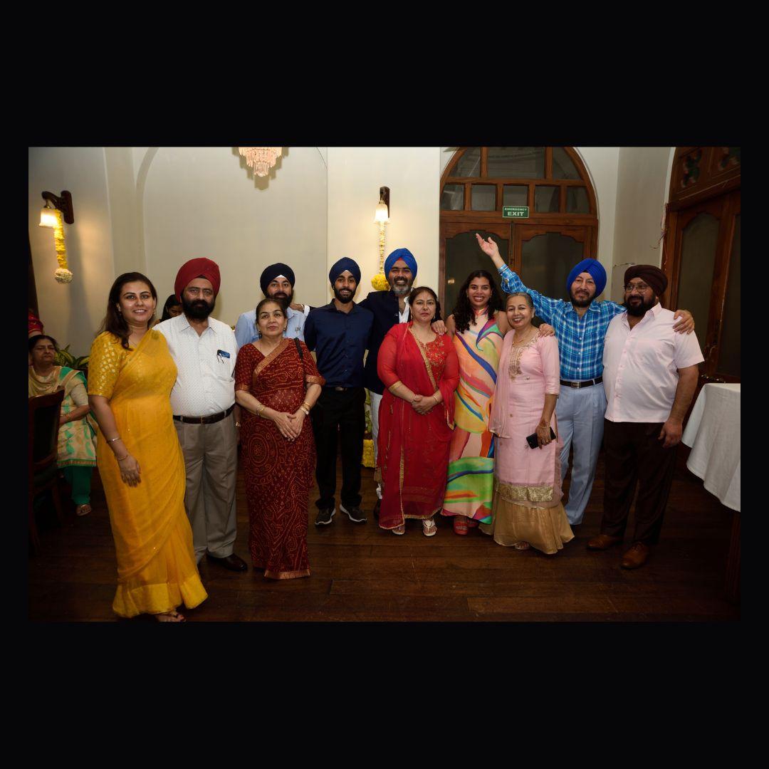 Family pic at our engagement party celebrations in Mumbai