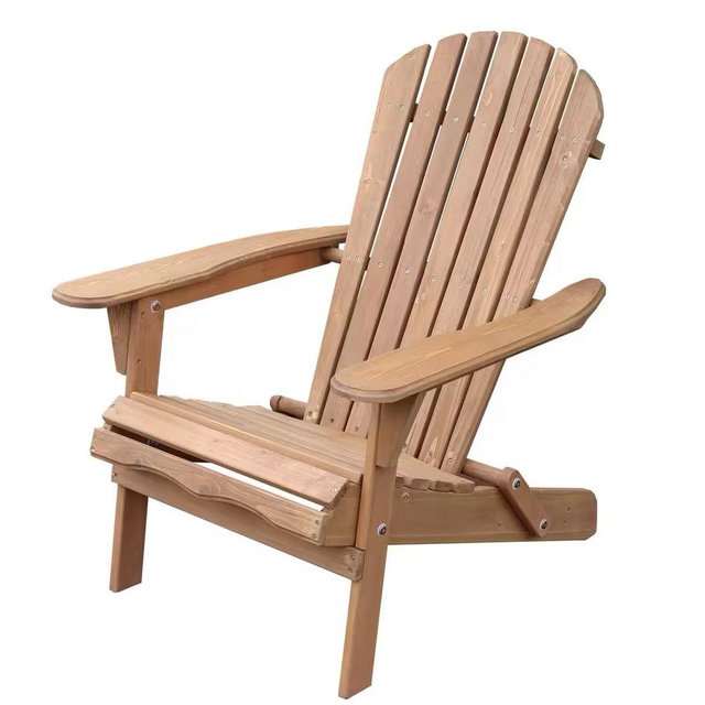 northbeam Brown Stained Wooden Preassembled Panels Folding Adirondack Chair (Set of 1) ADC1094120010