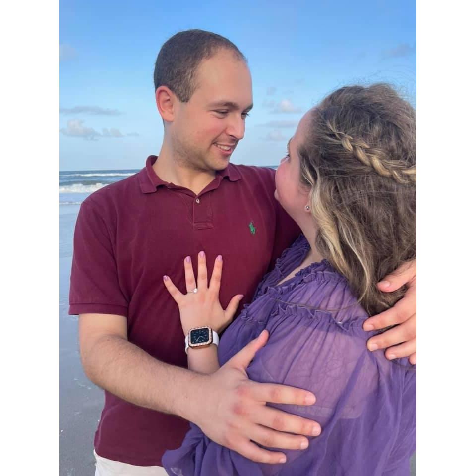 Right after we got engaged at a picnic on the beach :)