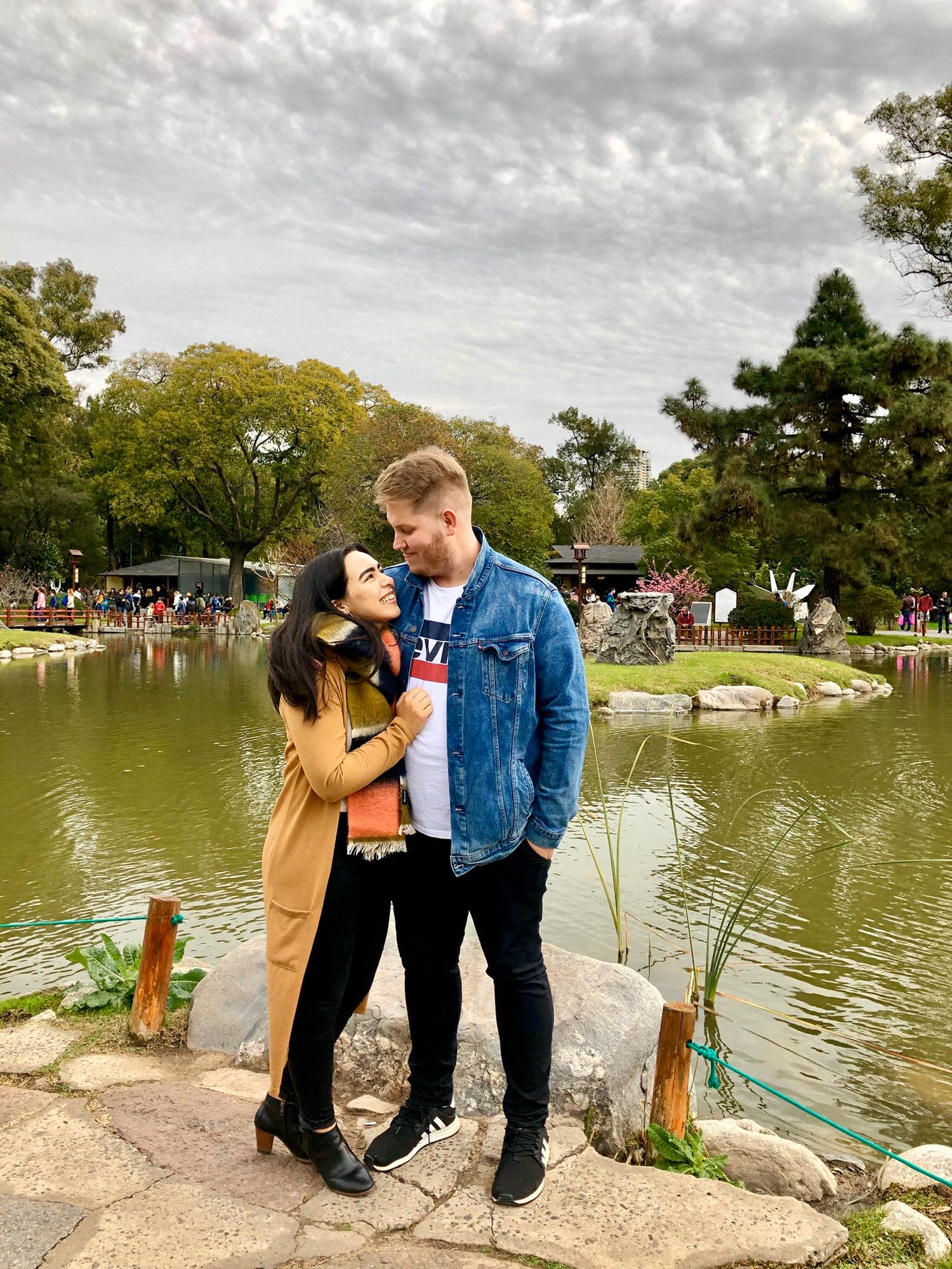Touring our favorite city, Buenos Aires, in the Japanese garden where we got out favorite food, SUSHI!