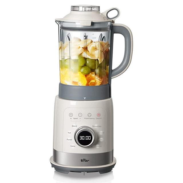 Bear Blender, Professional 1200 Peak-Watts Countertop Blender for Kitchen, Blender for Shakes and Smoothies with 51 Oz Glass Jar,Auto-Programs Functions with LED display for Ice Crush, Smoothies, Milkshakes and Autonomous Clean