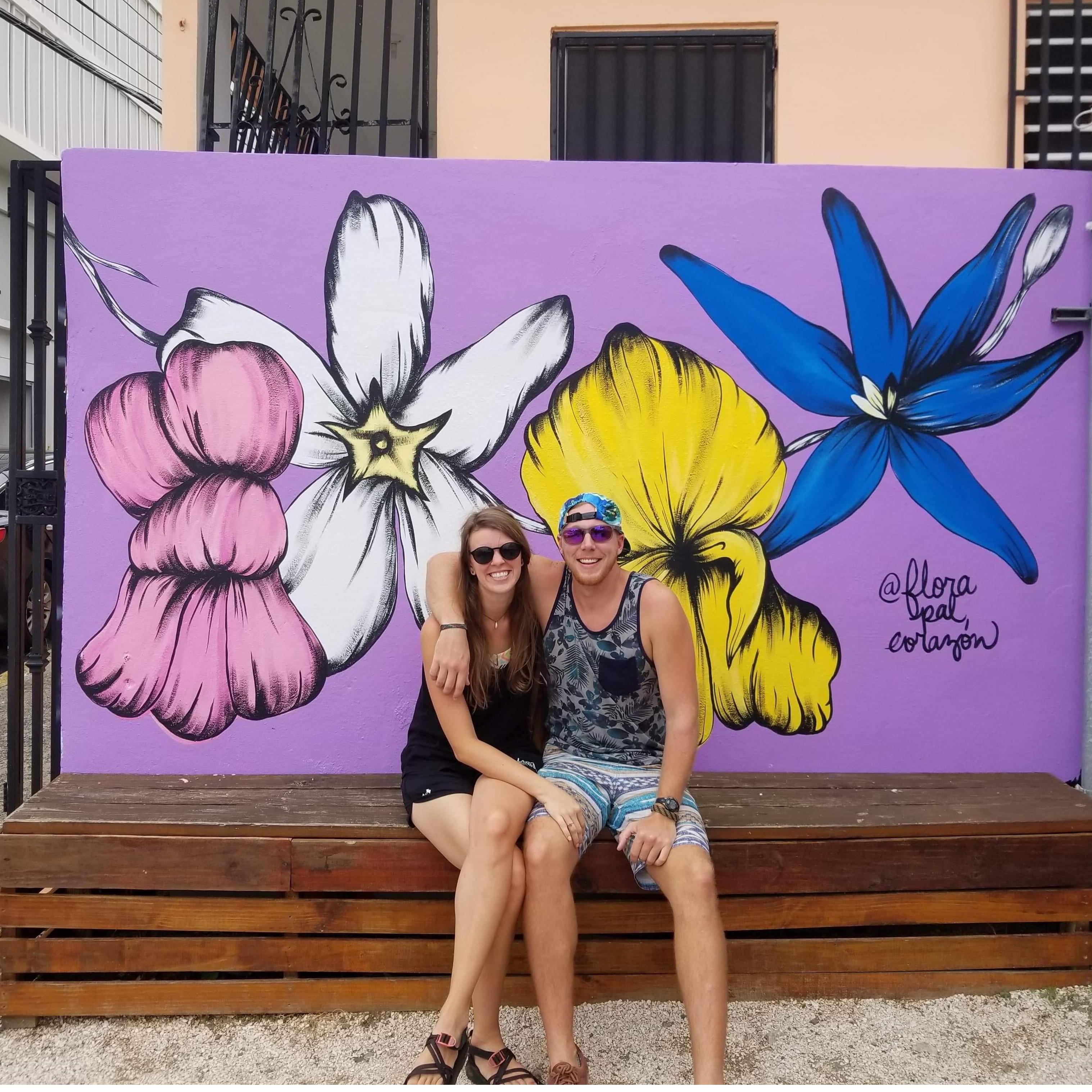 At a taco shop in Puerto Rico!