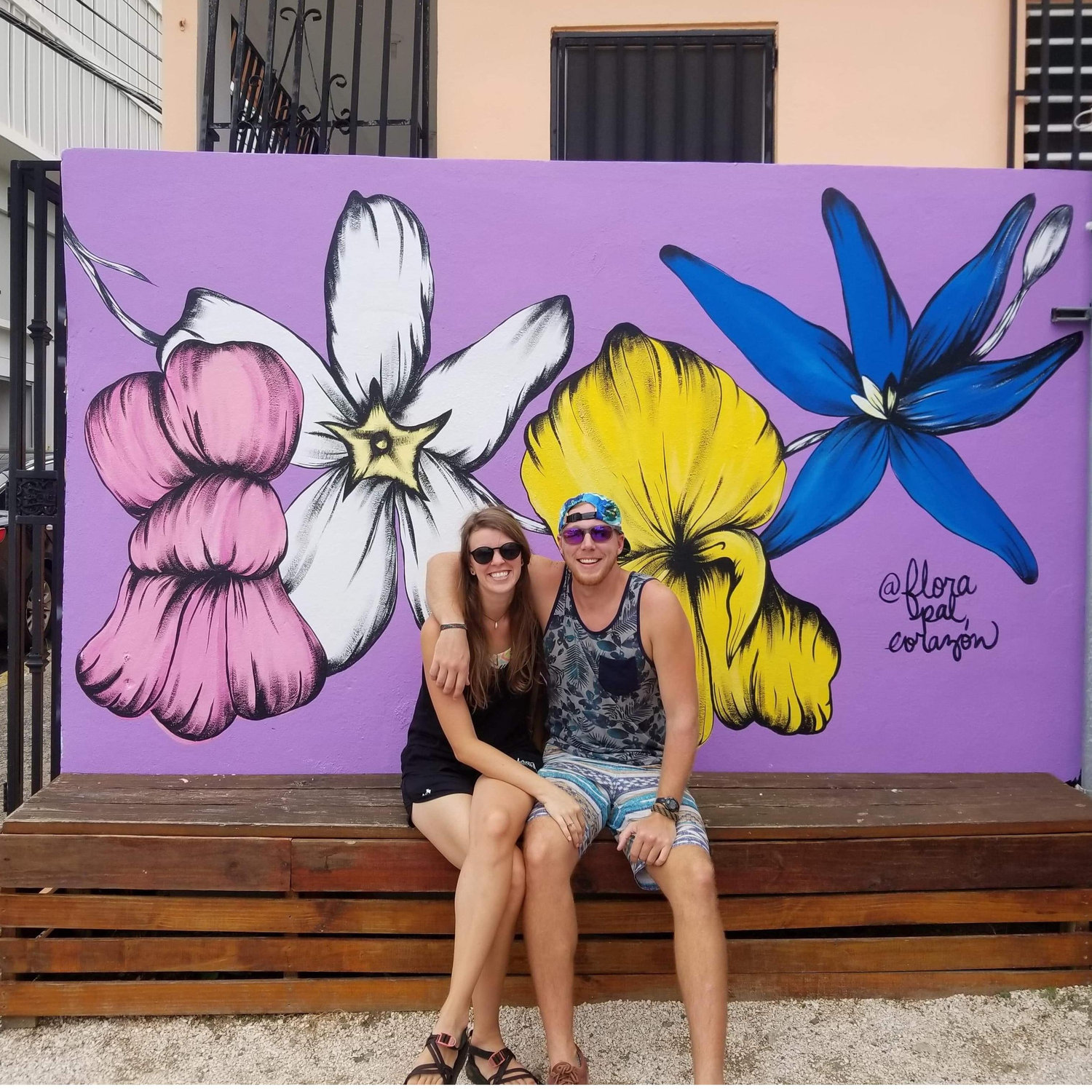 At a taco shop in Puerto Rico!