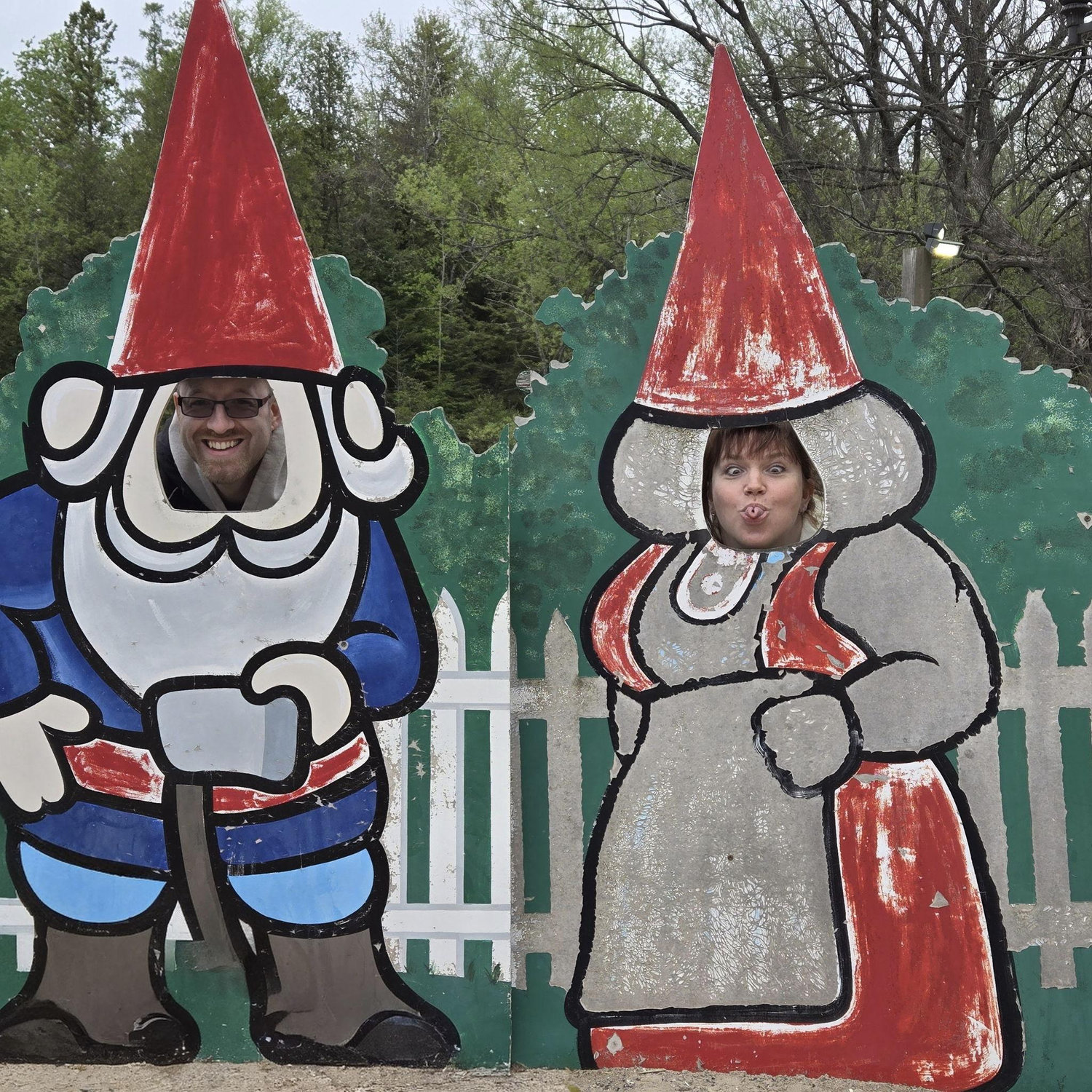 A couple of gnomes just hanging around