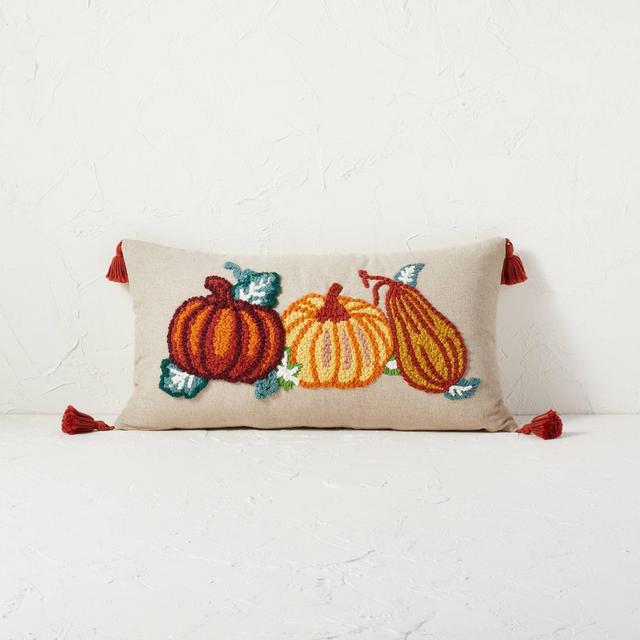 Punch Needle Pumpkin Lumbar Throw Pillow - Opalhouse™ designed with Jungalow™