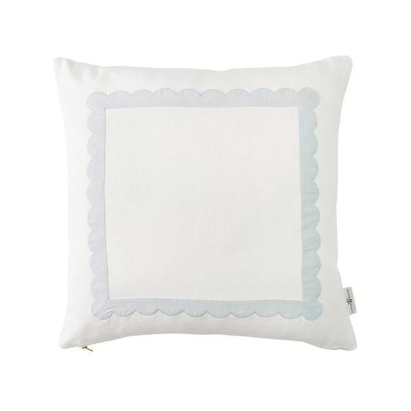 Scallop Trim Pillow in Mist - Size 16 x 26