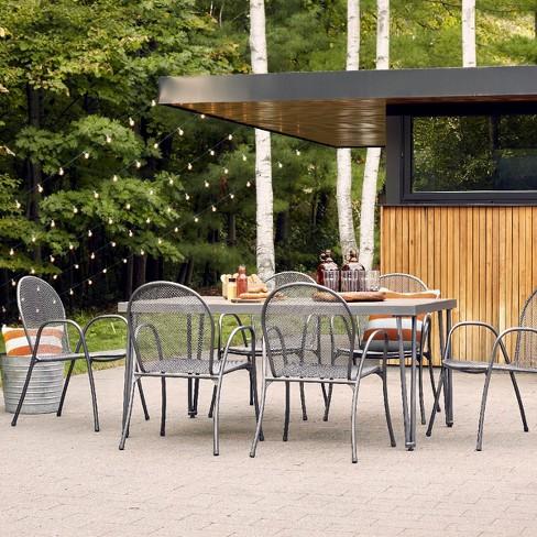 Carmack 7pc Patio Dining Set Pewter - Threshold™