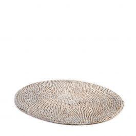 Simon Pearce White Wash Rattan Oval Placemat
